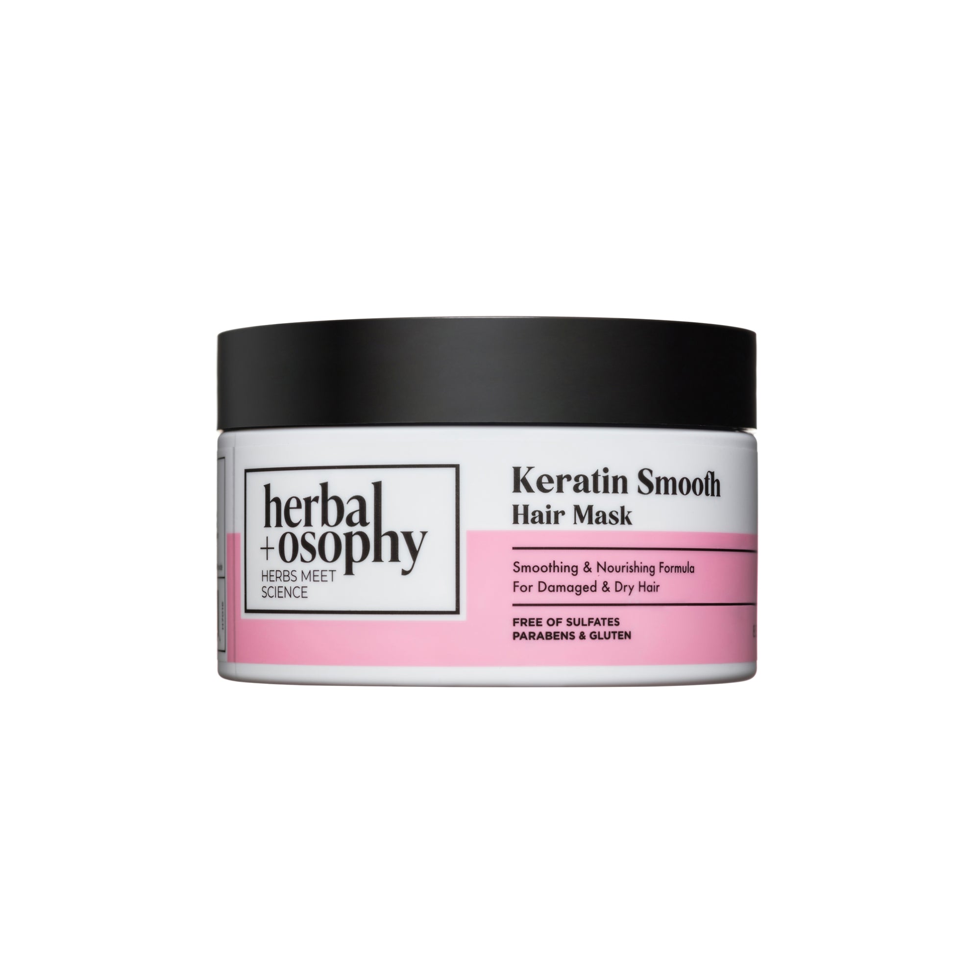 Herbalosophy Keratin Smooth Hair Mask jar front