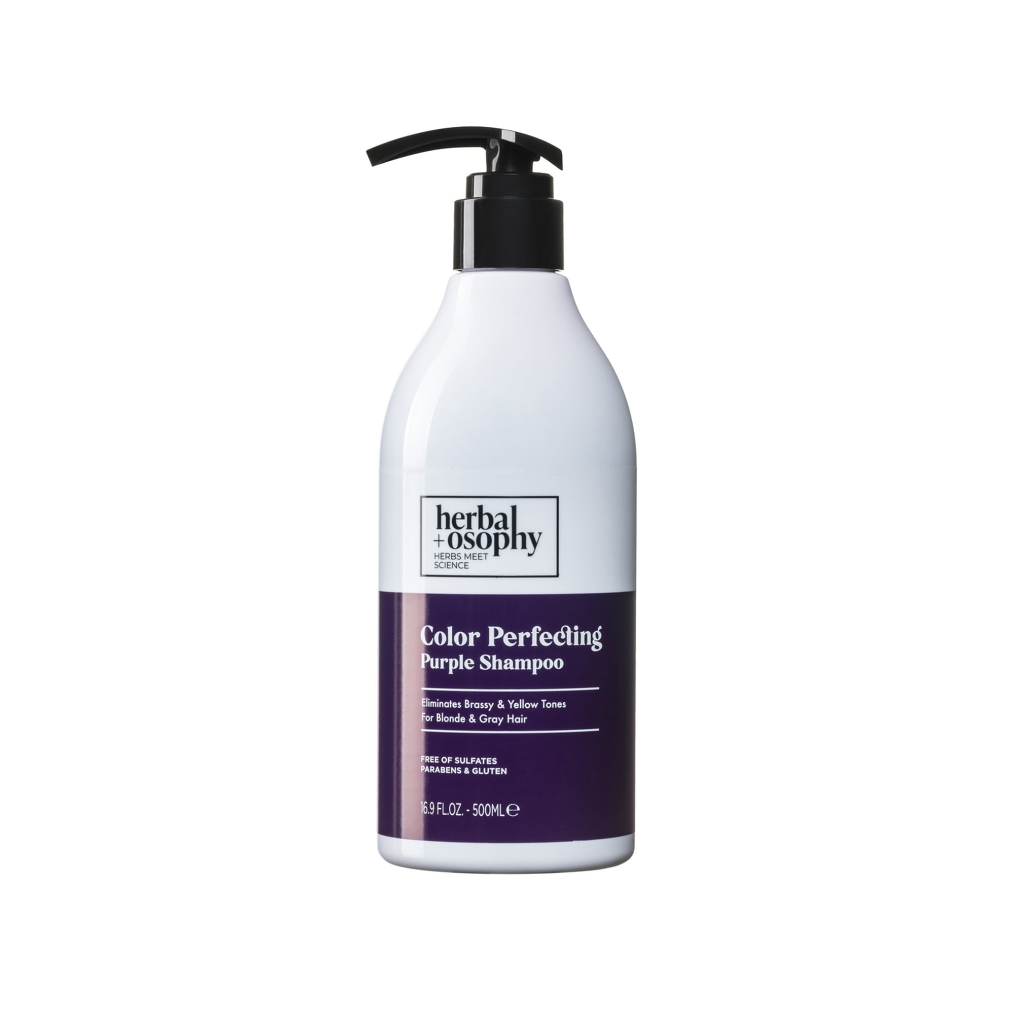 Herbalosophy Color Perfecting Purple Shampoo bottle front