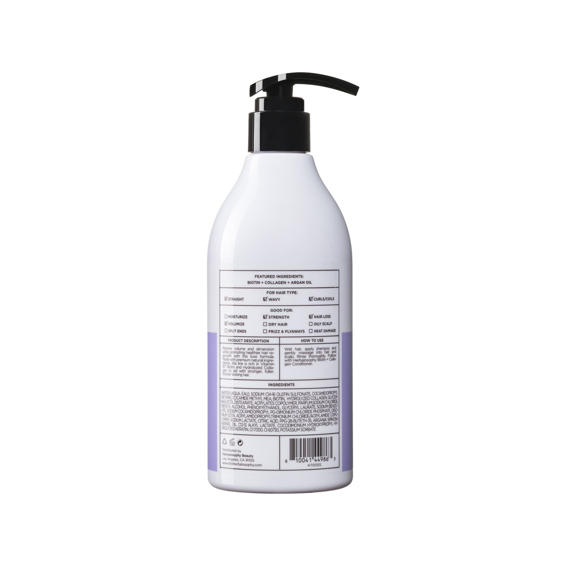 Biotin + Collagen Shampoo bottle back