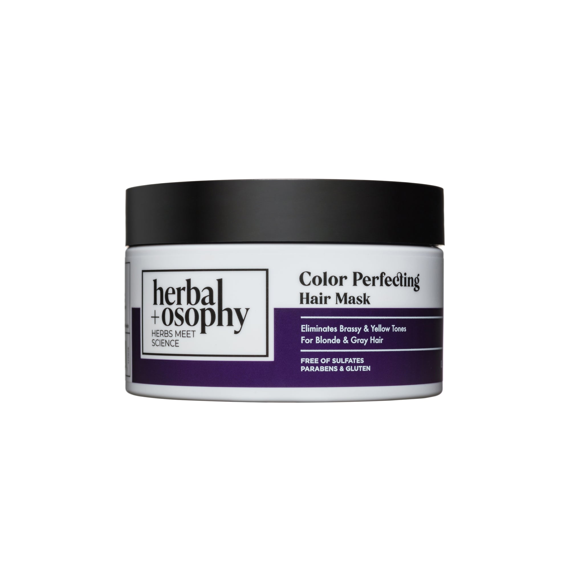 Herbalosophy Color Perfecting Hair Mask jar front